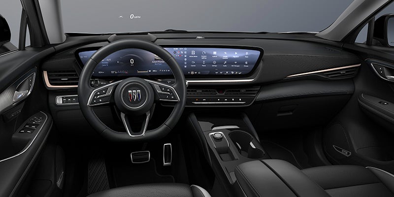 Interior of the Buick Envision highlighting a sweeping 30-inch diagonal digital display